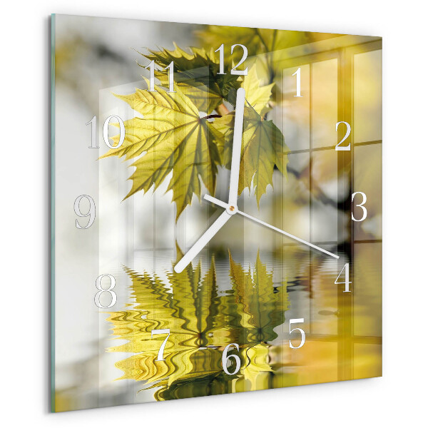 Square wall clock Maple Leaf