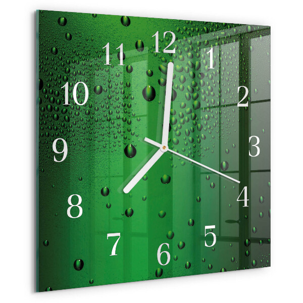 Square wall clock Drops of Water