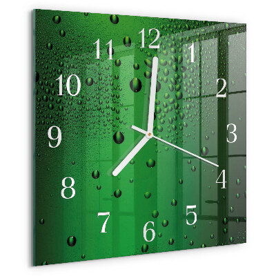 Square wall clock Drops of Water