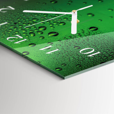 Square wall clock Drops of Water