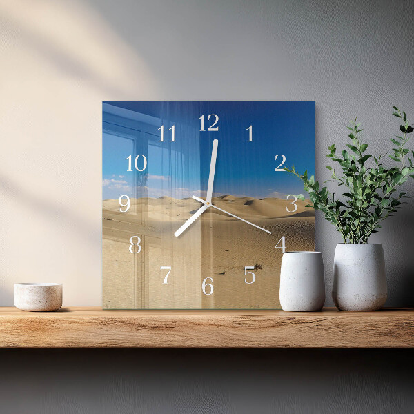 Square wall clock Desert