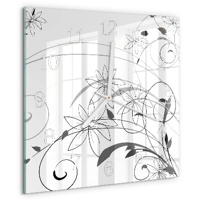 Square wall clock Floral Art