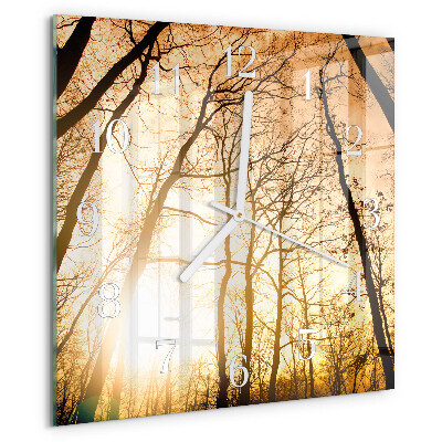Square wall clock Trees
