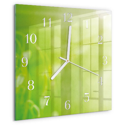 Square wall clock Grass