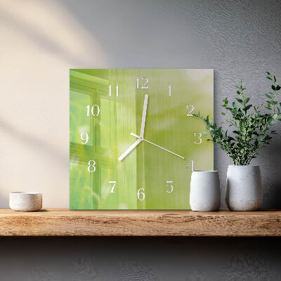 Square wall clock Grass