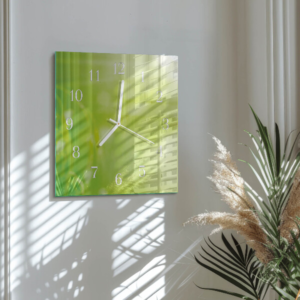Square wall clock Grass