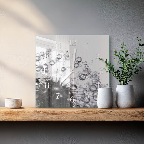 Square wall clock Dandelion
