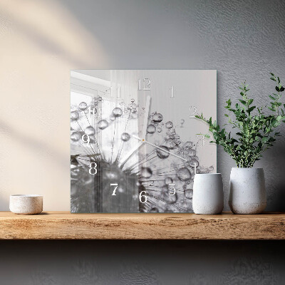 Square wall clock Dandelion