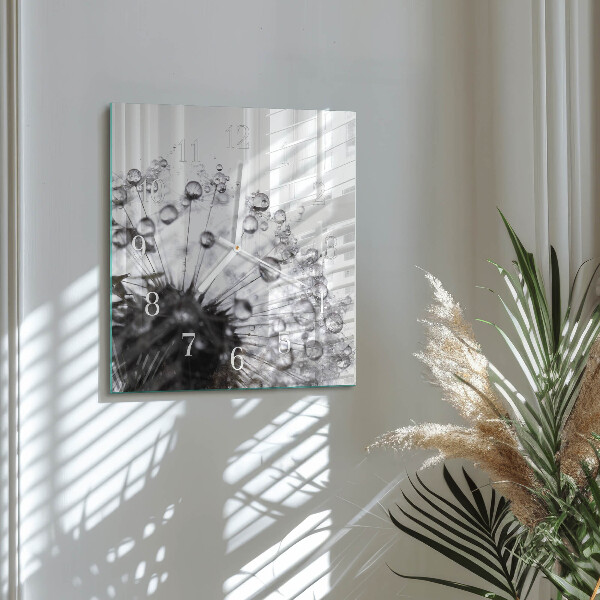Square wall clock Dandelion