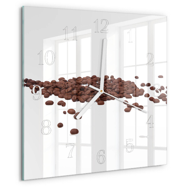Square wall clock Coffee Beans