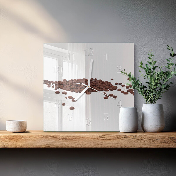 Square wall clock Coffee Beans