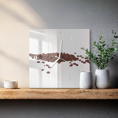 Square wall clock Coffee Beans