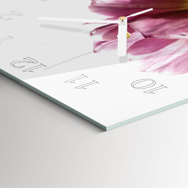 Square wall clock Tulips