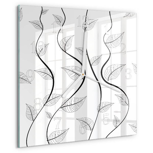 Square wall clock The Art of Leaves