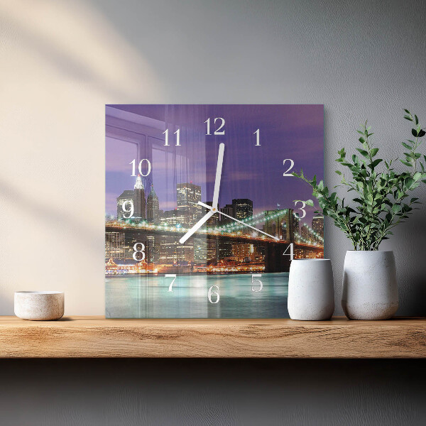 Square wall clock Horizon Bridge