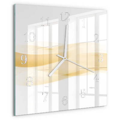 Square wall clock Abstract Wave