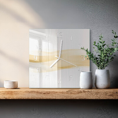 Square wall clock Abstract Wave