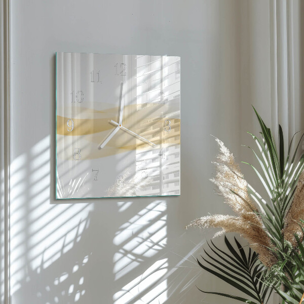 Square wall clock Abstract Wave