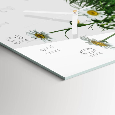 Square wall clock Daisies