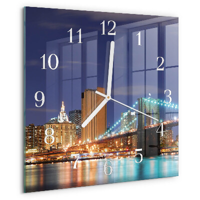 Square wall clock Horizontal Bridge