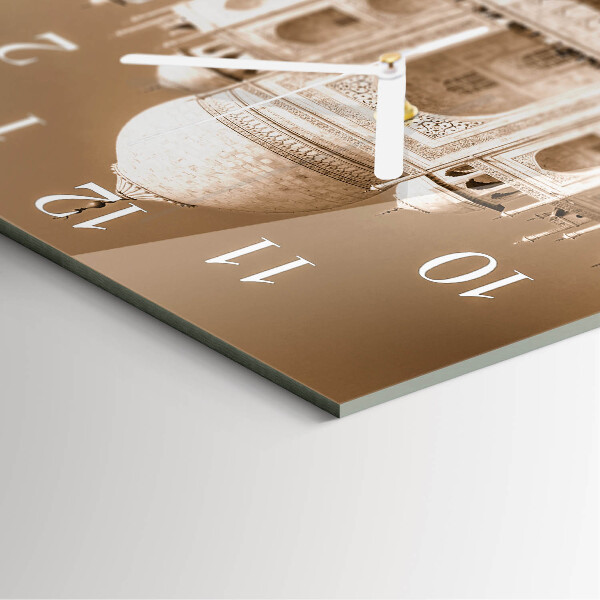Square wall clock Taj Mahal Sepia