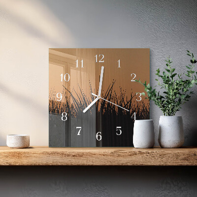 Square wall clock Grass