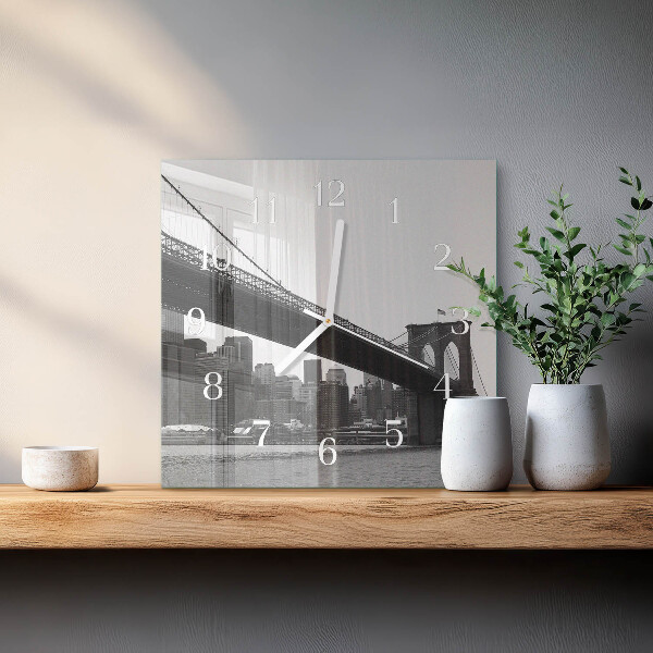 Square wall clock Bridge