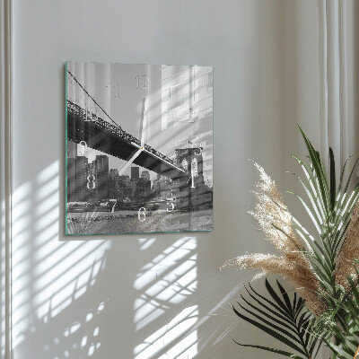 Square wall clock Bridge