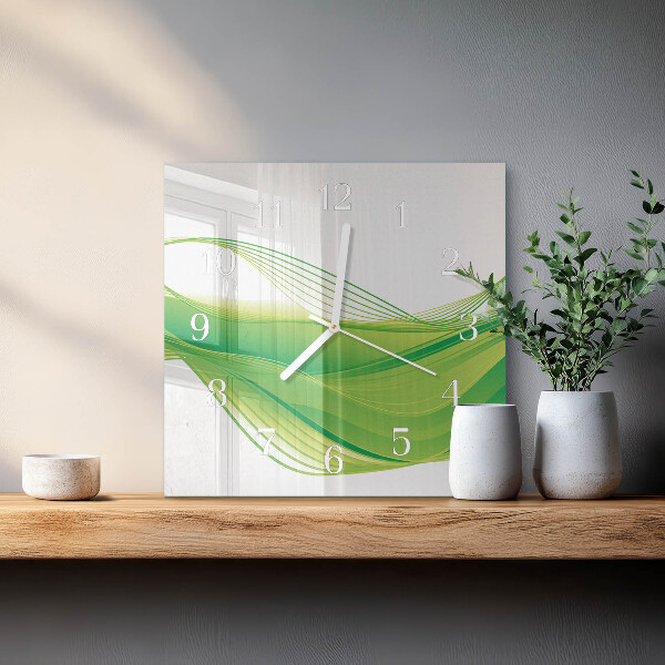 Square wall clock Abstract Lines