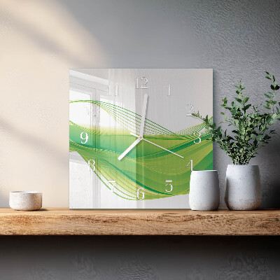 Square wall clock Abstract Lines