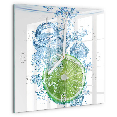 Square wall clock Calcium carbonate