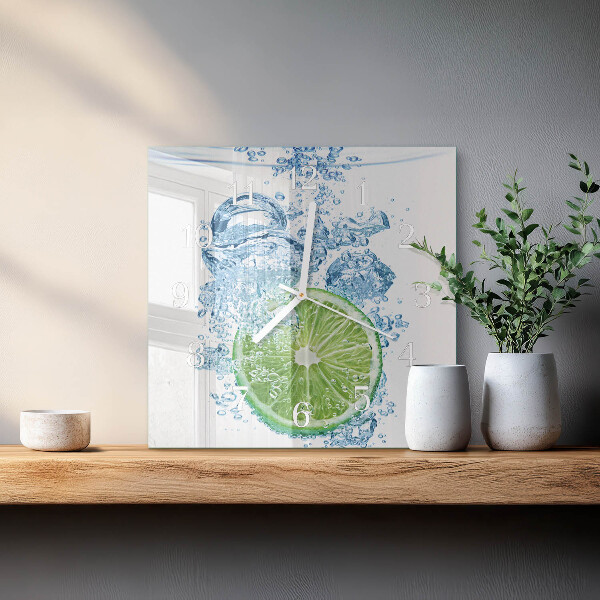 Square wall clock Calcium carbonate