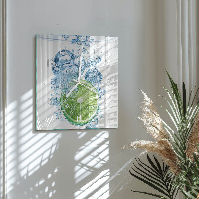 Square wall clock Calcium carbonate