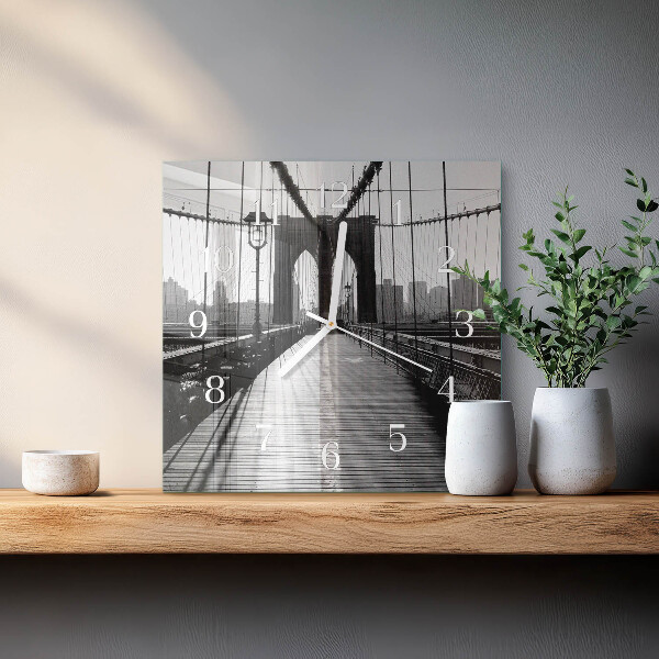 Square wall clock Bridge