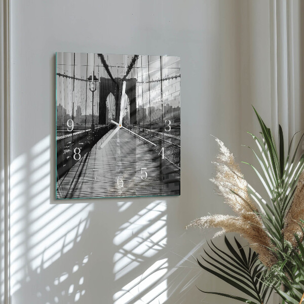 Square wall clock Bridge