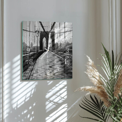 Square wall clock Bridge