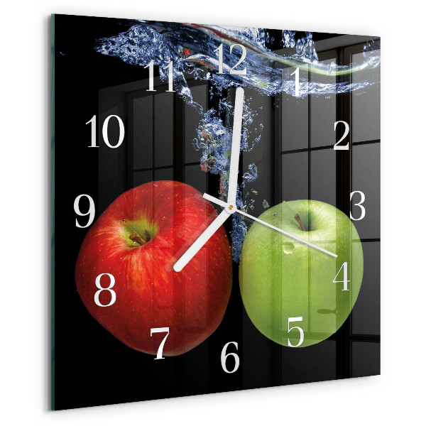 Square wall clock Apples