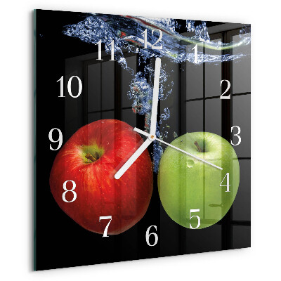 Square wall clock Apples