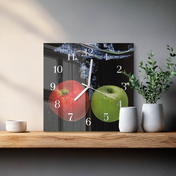 Square wall clock Apples