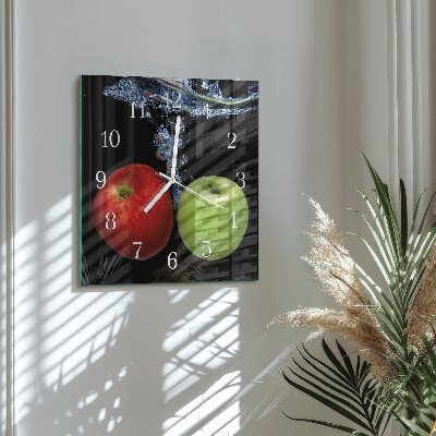 Square wall clock Apples