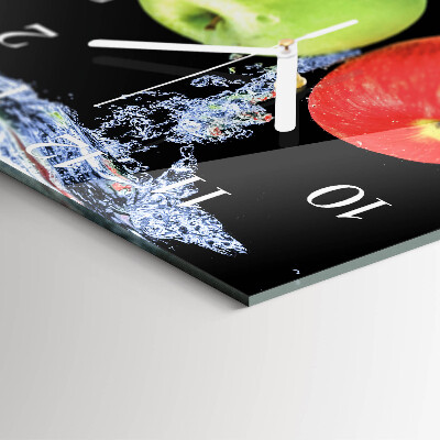 Square wall clock Apples