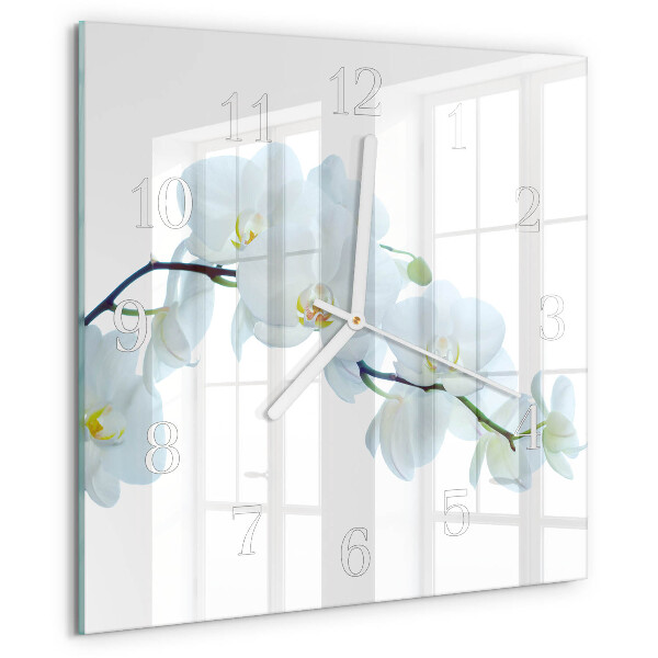 Square wall clock Orchid