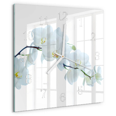 Square wall clock Orchid