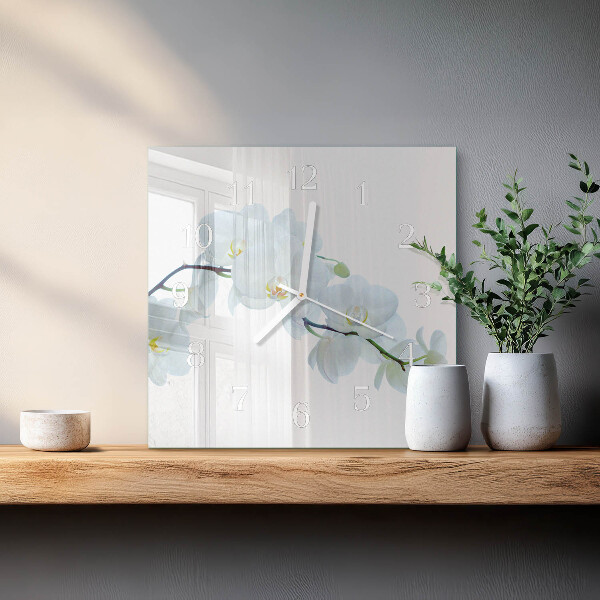 Square wall clock Orchid