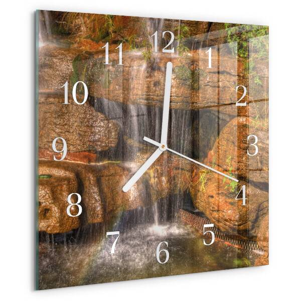 Square wall clock Waterfall