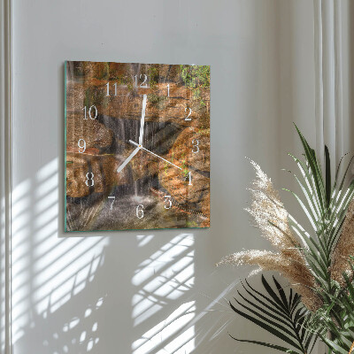 Square wall clock Waterfall