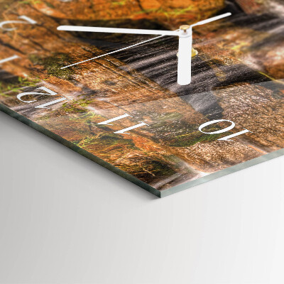 Square wall clock Waterfall