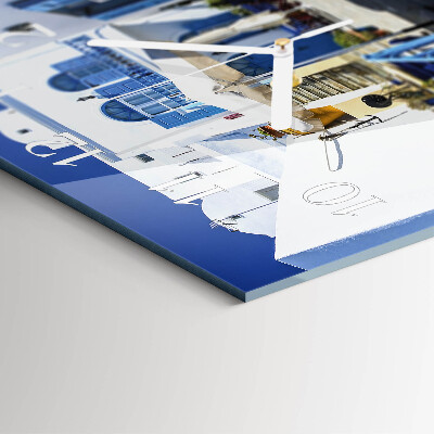 Square wall clock Greece