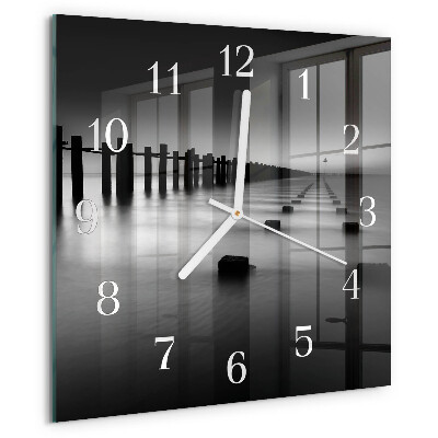 Square wall clock Sea