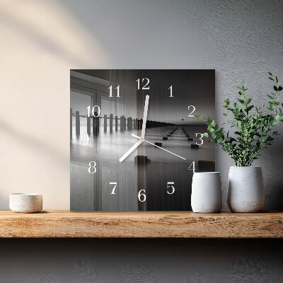 Square wall clock Sea